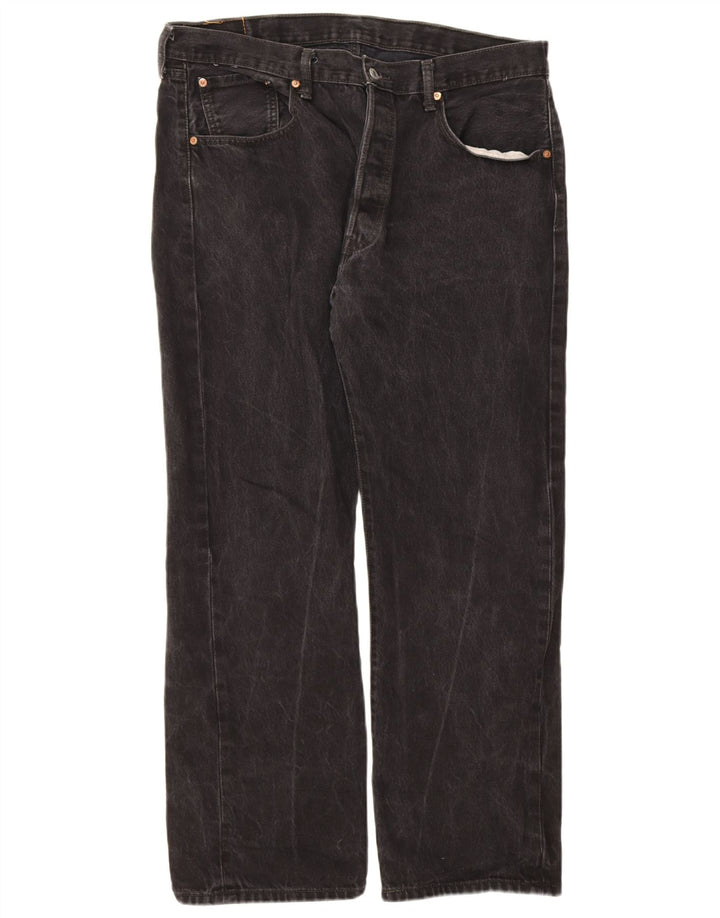 Jeans Levi's 501 Straight Masculino W38 L30 Algodão Preto