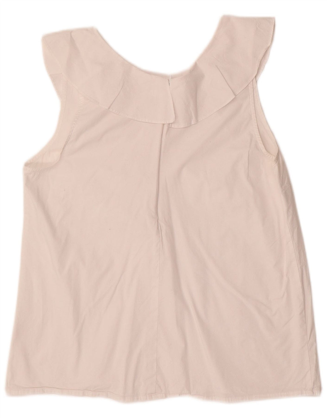 J. Crew blusa feminina sem mangas top US 10 grande algodão branco