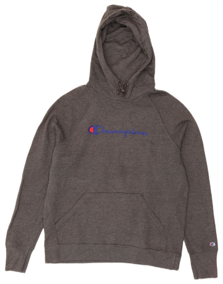 Jumper com capuz gráfico feminino Champion UK 14 cinza médio