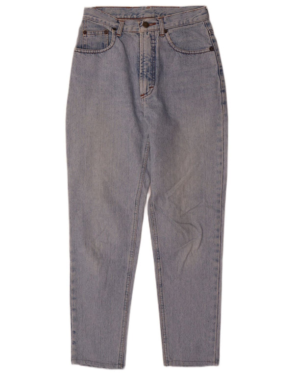 Calça jeans feminina Carino cintura alta cônica W26 L27 azul floral