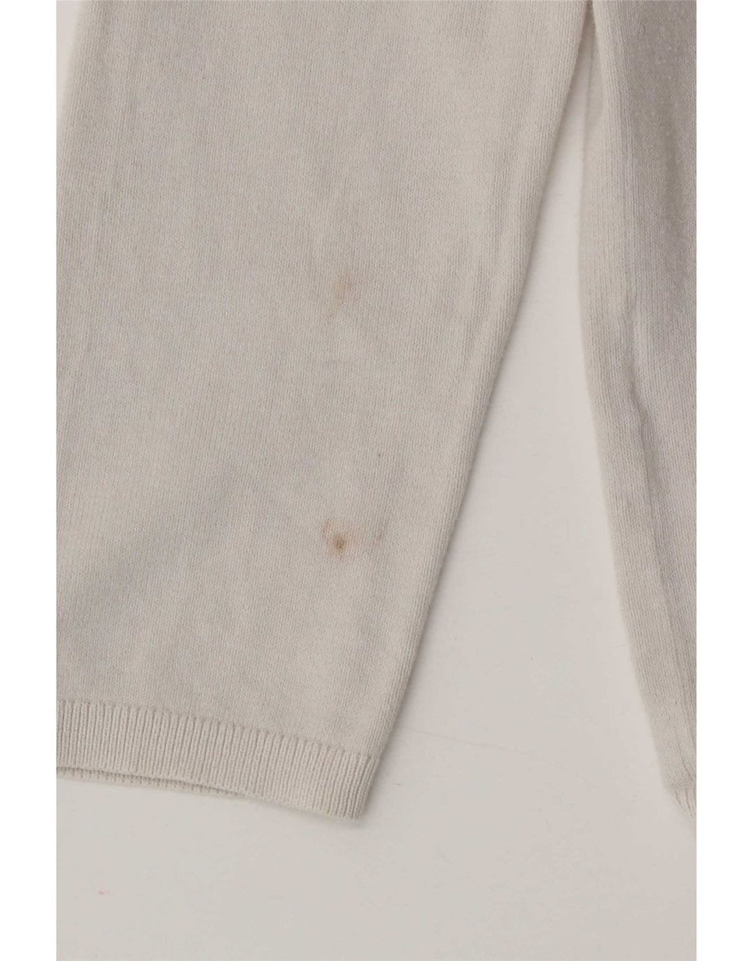 Suéter feminino Tommy Hilfiger com decote em V UK 14 médio branco