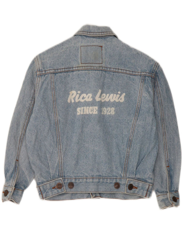 Rica Lewis Jaqueta jeans gráfica para meninos 18-24 meses algodão azul