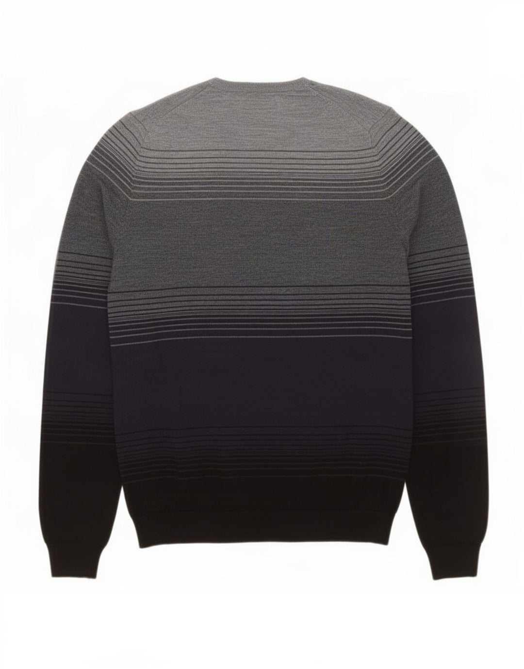 Suéter masculino Marks & Spencer com gola redonda, bloco colorido azul marinho médio