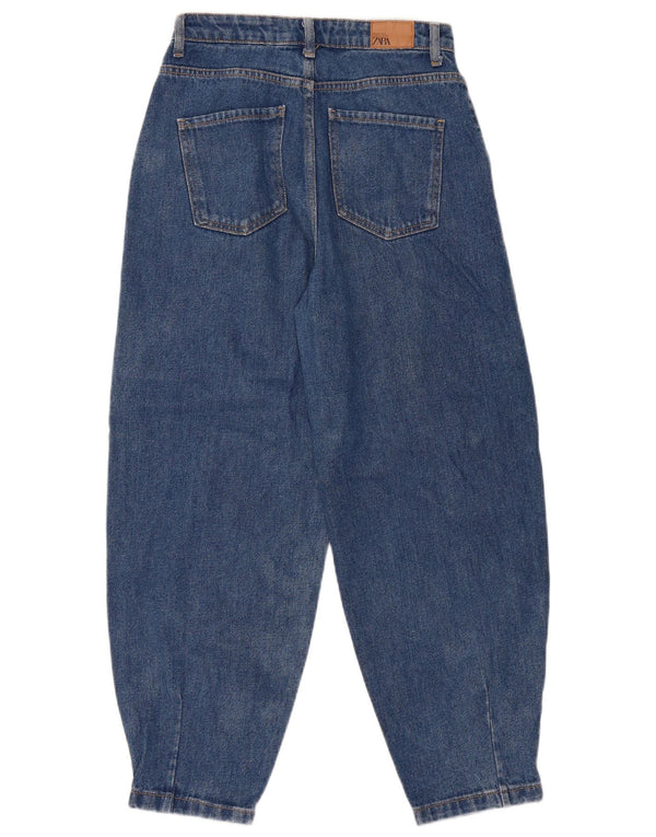 Calça jeans feminina cintura alta Zara EU 36 XS W26 L27 azul algodão