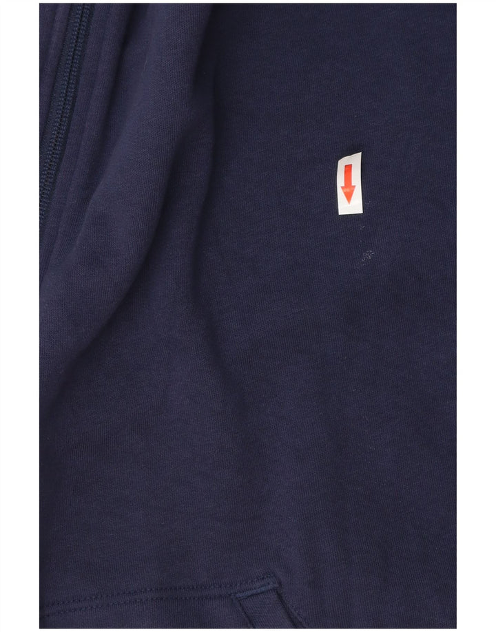 Suéter masculino Puma com capuz e zíper médio azul marinho algodão