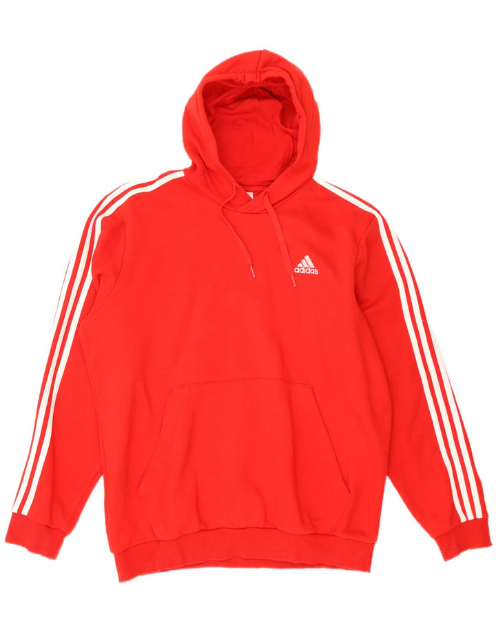 Adidas Mens Hoodie Jumper XL Vermelho Poliéster