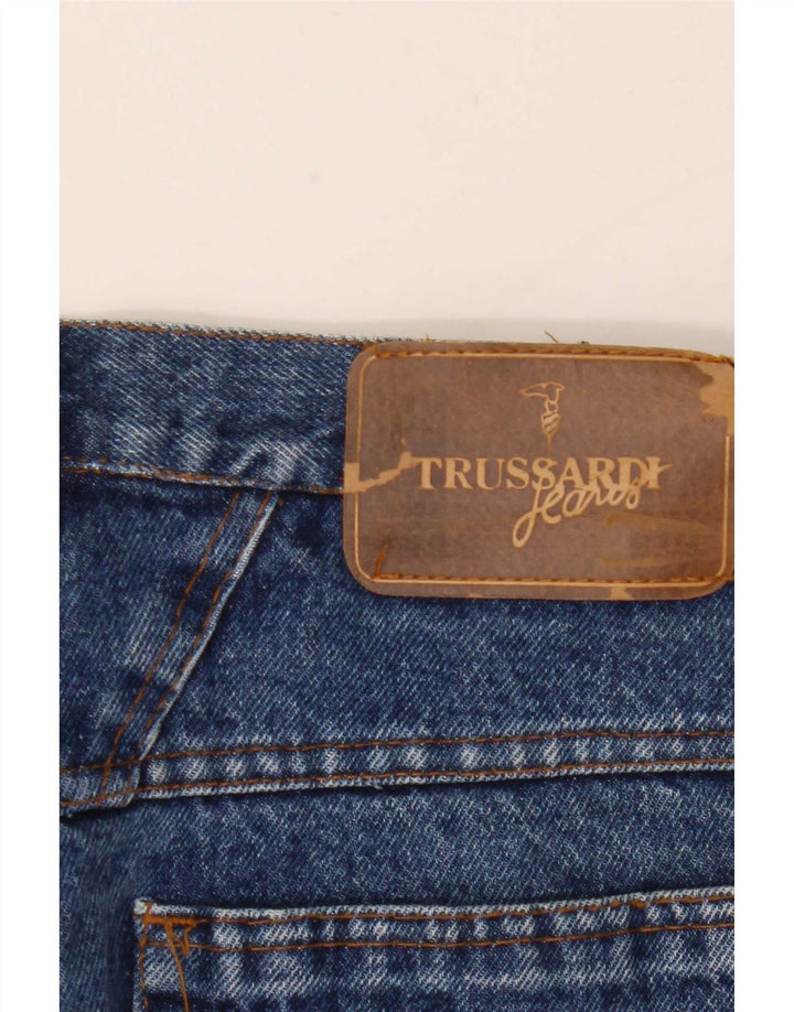 Jeans cônicos femininos Trussardi W30 L29 azul