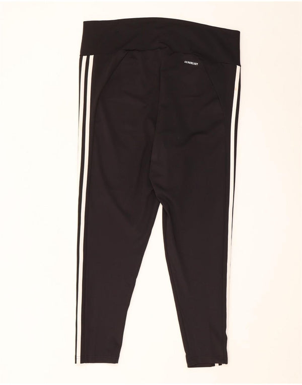 Leggings Crop Adidas Feminino UK 20/22 XL Preto Poliéster