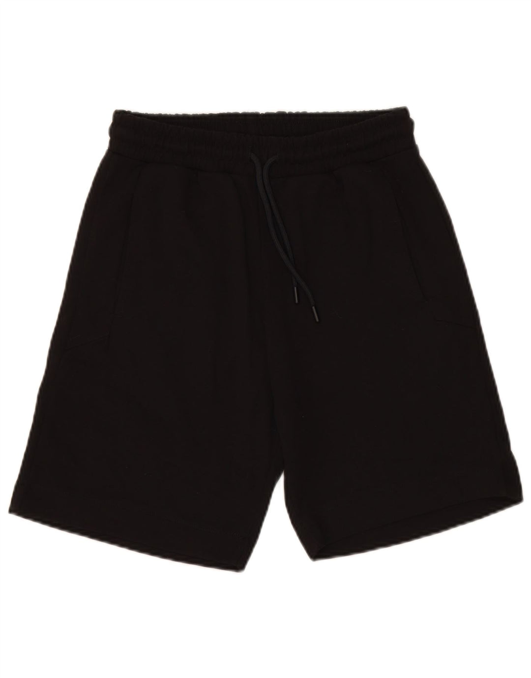 ZARA Mens Sport Shorts Pequeno Algodão Preto