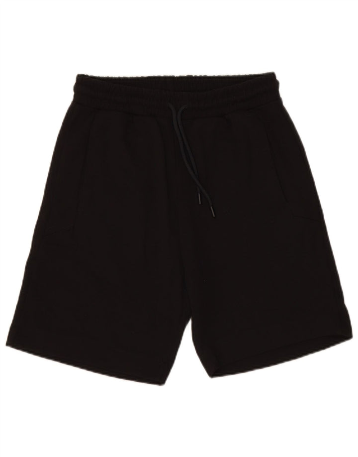 ZARA Mens Sport Shorts Pequeno Algodão Preto