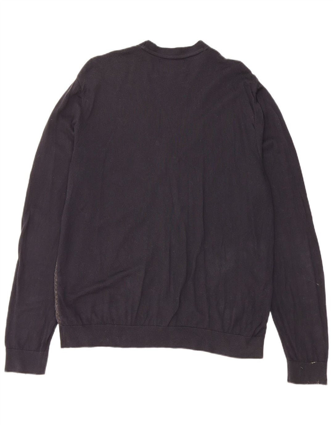 Suéter cardigã masculino Marks & Spencer sob medida grande azul marinho