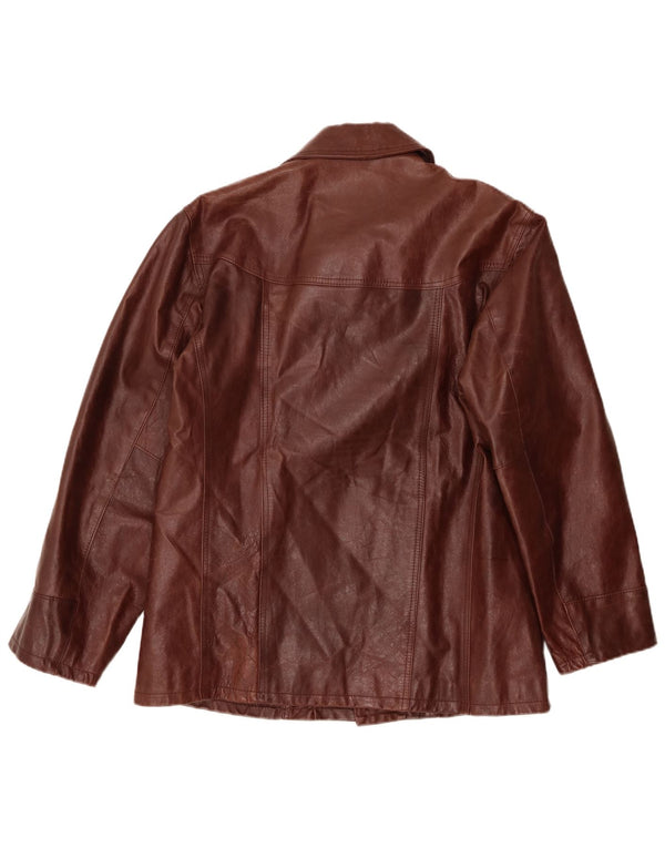 Jaqueta de couro masculina Spectra UK 42 XL marrom