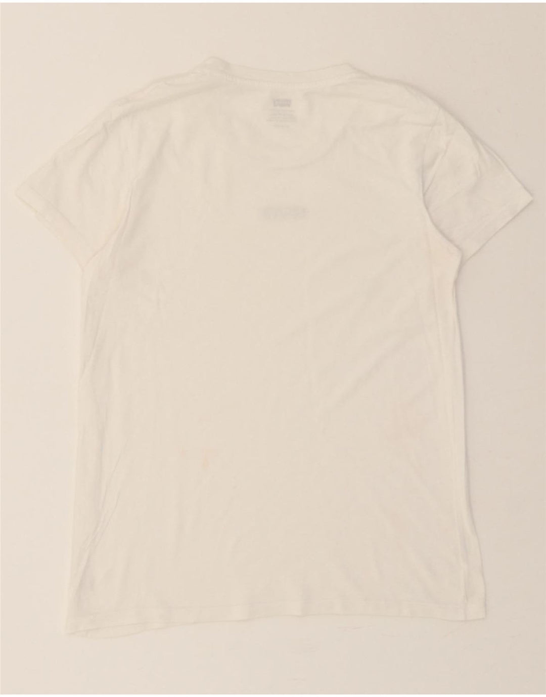 LEVI'S Womens T-Shirt Top UK 6 XS White Vintage Levi's and Second-Hand Levi's from Messina Hembry 