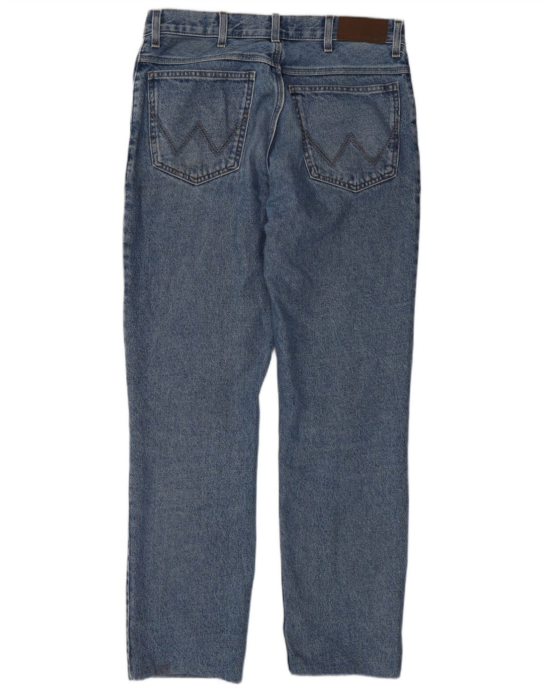 Wrangler Mens Straight Jeans W33 L34 Azul Algodão