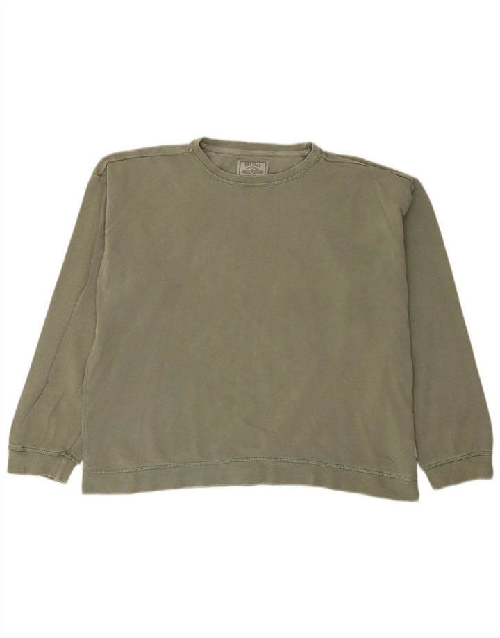 Jumper de moletom feminino Fat Face Reino Unido 14 algodão cáqui grande
