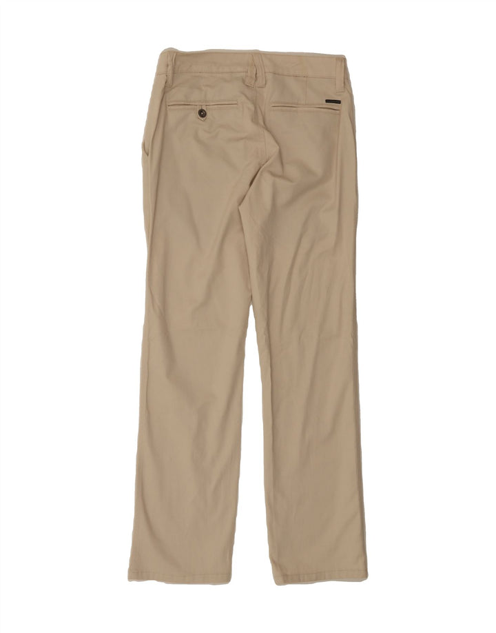 QUIKSILVER Womens Bootcut Casual Trousers W28 L30 Beige Cotton Vintage Quiksilver and Second-Hand Quiksilver from Messina Hembry 