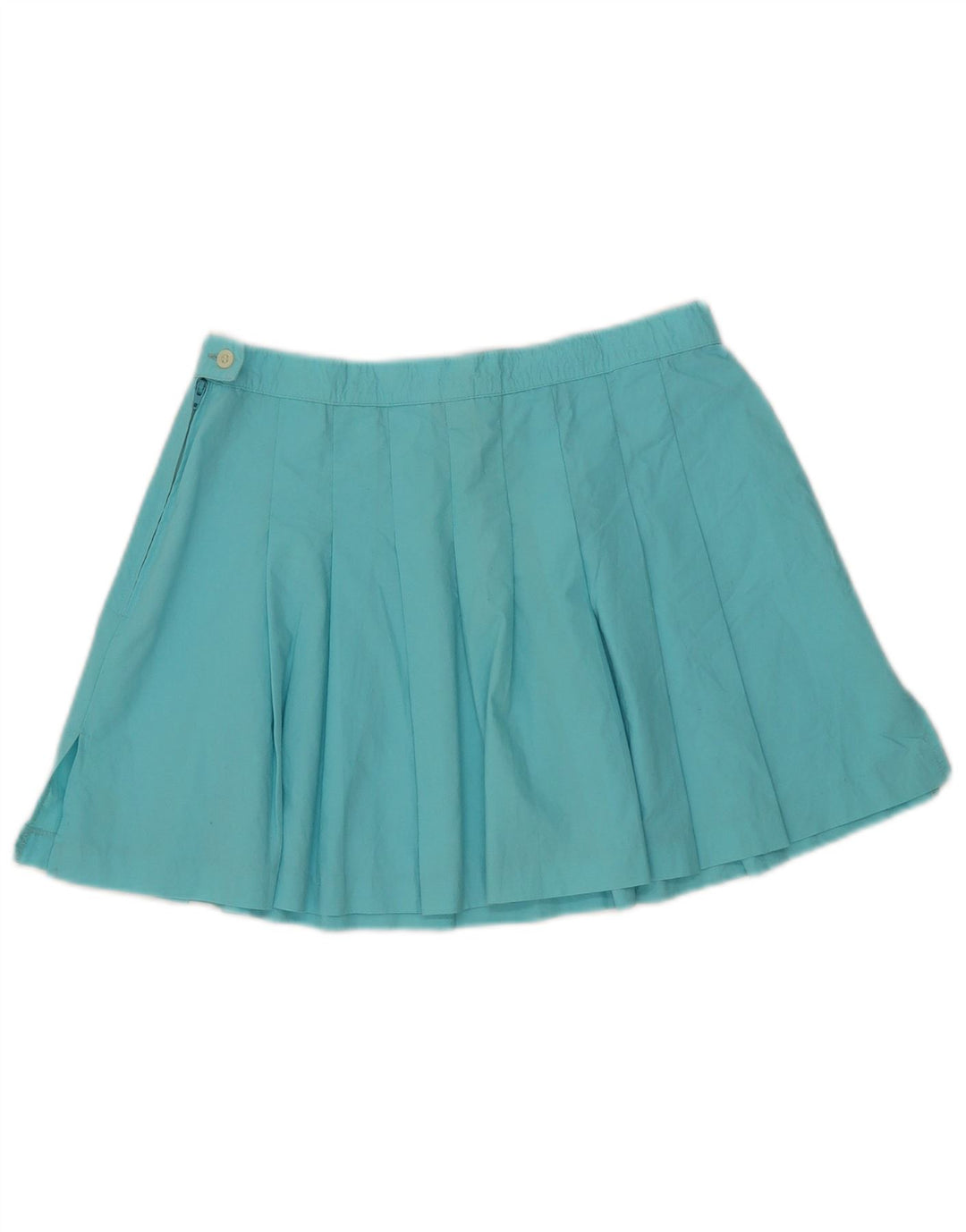 Minissaia feminina plissada Sergio Tacchini W28 algodão azul médio