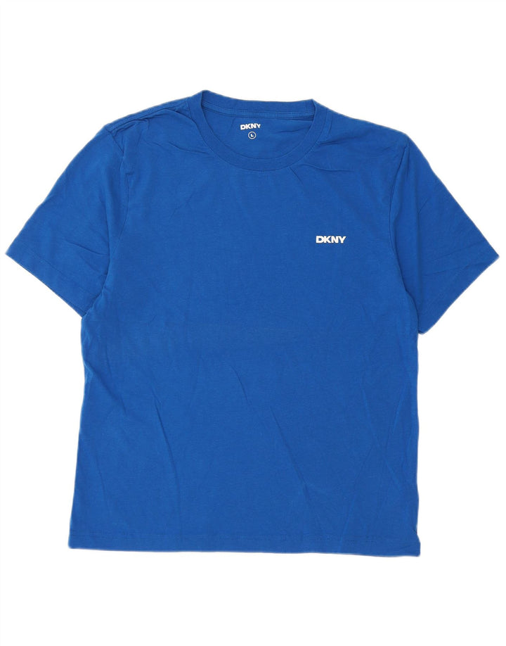 Camiseta feminina Dkny UK 14 grande algodão azul