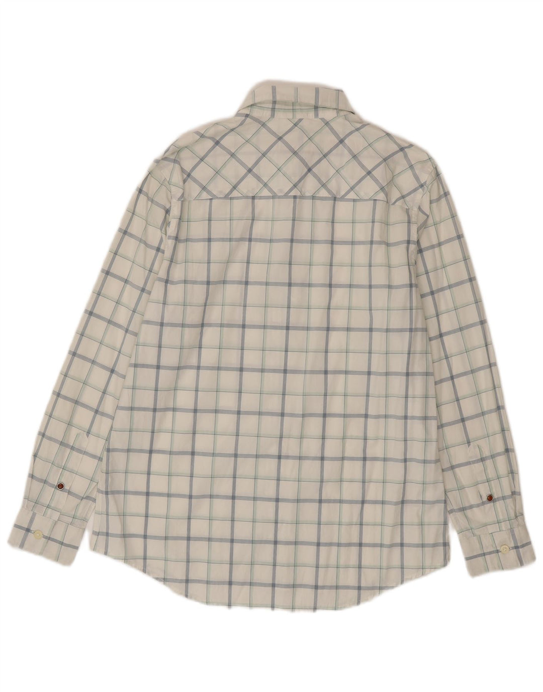 Camisa masculina Timberland médio xadrez branco algodão