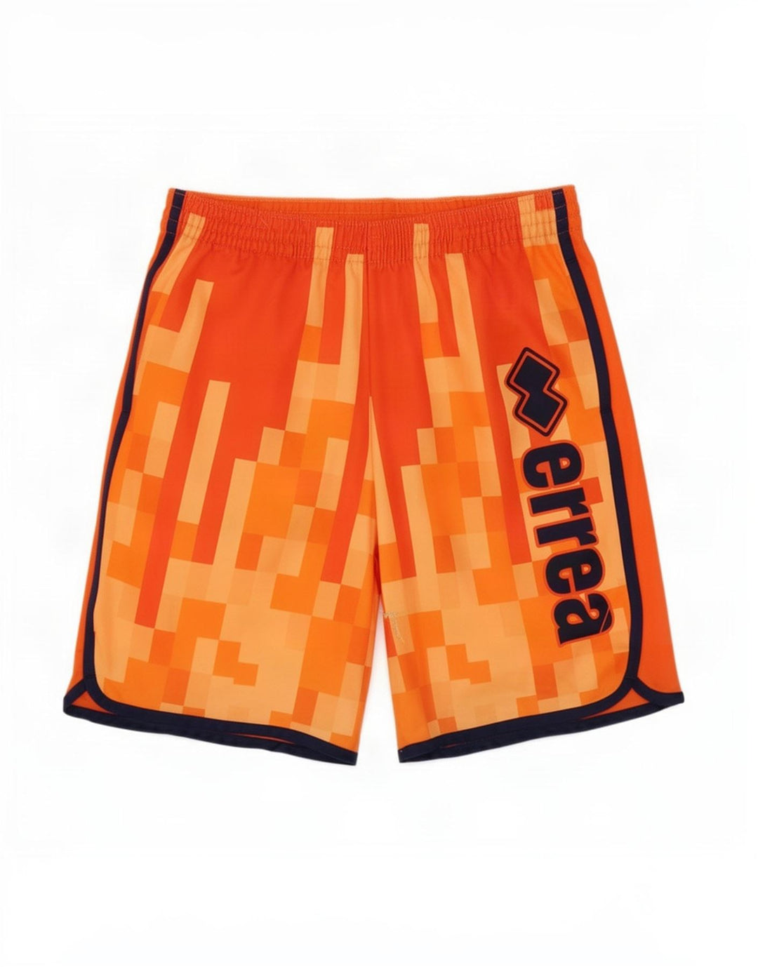 Errea Mens Graphic Sport Shorts Pequeno Poliéster Geométrico Laranja