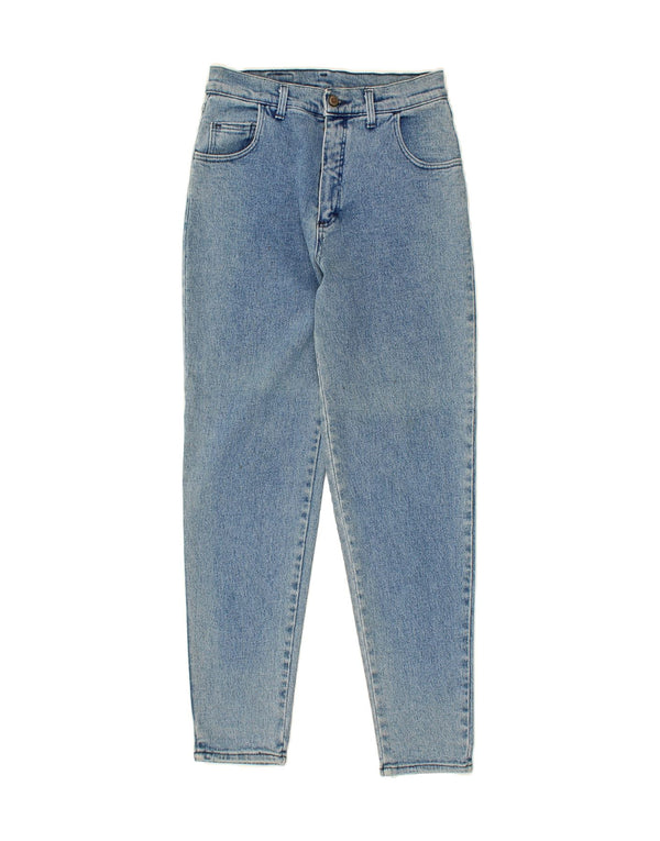 Calça jeans feminina VINTAGE cintura alta cônica UE 40 médio W28 L30 algodão azul