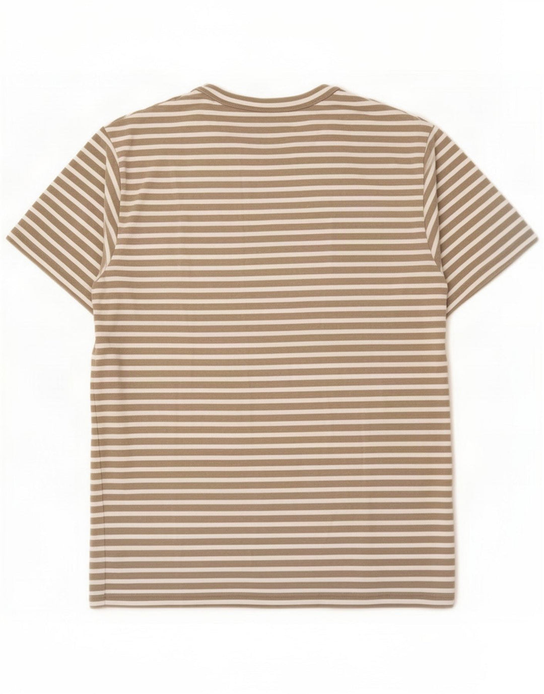 Cos Camiseta masculina Top de algodão listrado bege médio