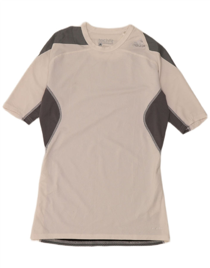 Camiseta Adidas Masculina Compression Graphic Top Grande Bloco de cores branco