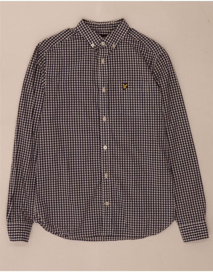 Camisa masculina Lyle & Scott XS azul algodão guingão
