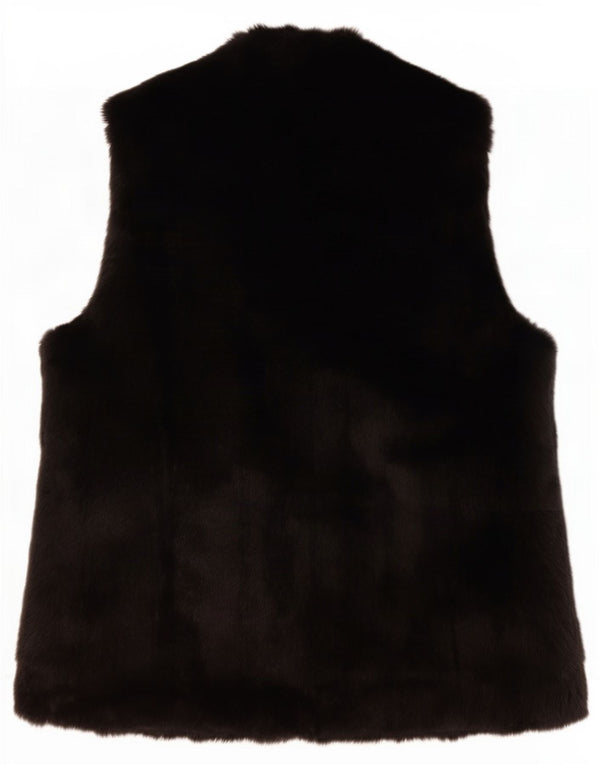 Pomodoro Womens Faux Fur Gilet UK 16 Grande Acrílico Preto