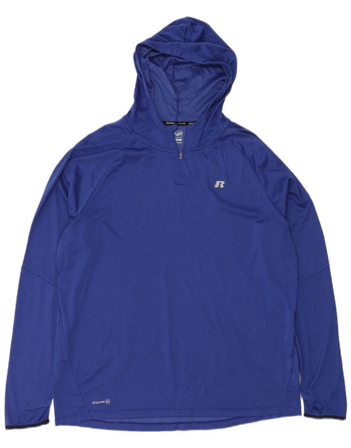 Russell Athletic Masculino Pulôver com Capuz Fato de Treino Top XL Poliéster Azul