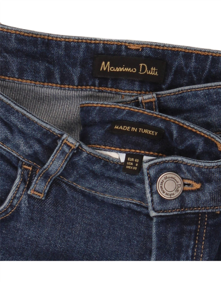 Jeans Slim Feminino Massimo Dutti EU 40 Médio W30 L30 Azul Algodão