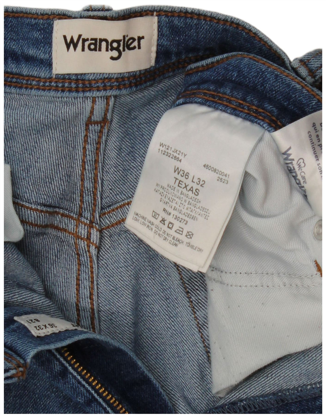 Wrangler Masculino Texas Straight Jeans W36 L32 Azul Algodão