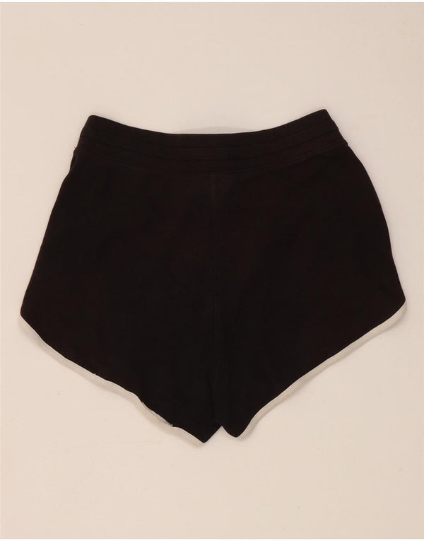 Shorts esportivos femininos Champion UK 8 pequenos algodão preto