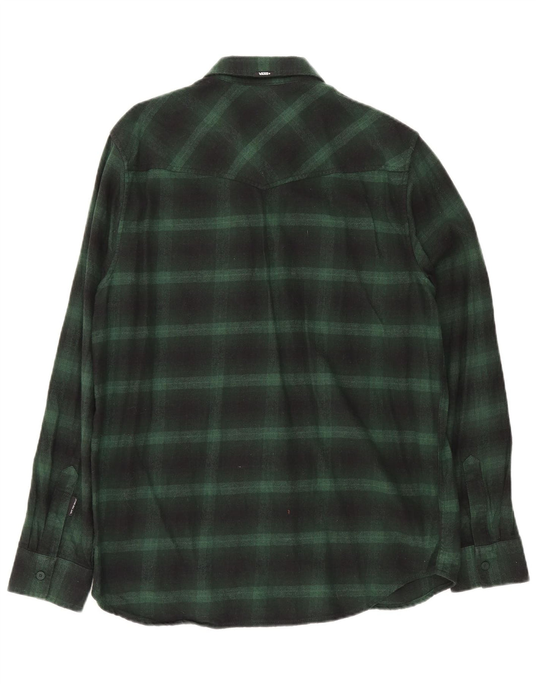 Camisa masculina de flanela VANS médio verde xadrez algodão