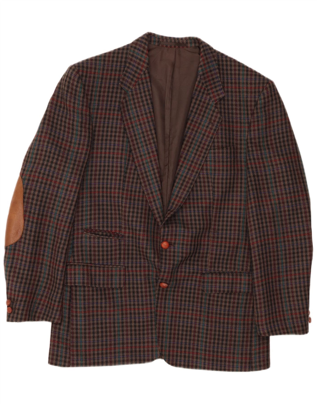 Jaqueta blazer masculina MARIO BARUTTI Reino Unido 40 grande houndstooth multicolorido