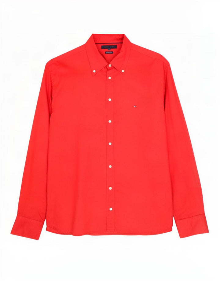 Camisa masculina Tommy Hilfiger XL linho vermelho