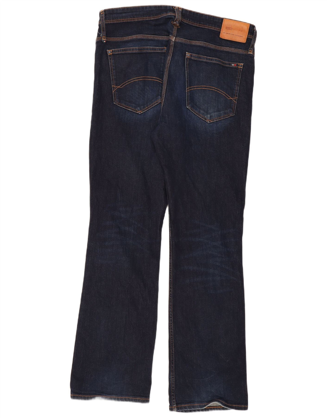 Tommy Hilfiger Masculino Bootcut Jeans W38 L34 Azul Marinho Algodão