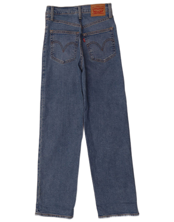 Calça jeans feminina Levi's Ribcage cintura alta reta W25 L29 algodão azul