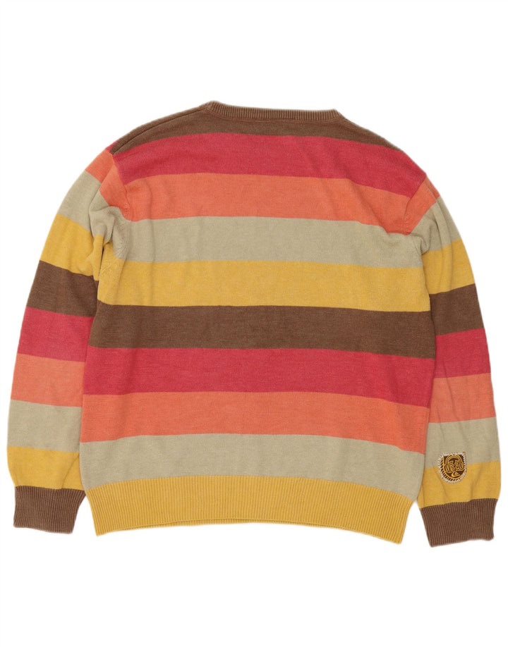Suéter masculino Quiksilver com gola canoa médio listrado multicolorido