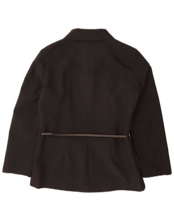 Jaqueta Blazer Feminina Vintage IT 50 XL Preto Poliéster