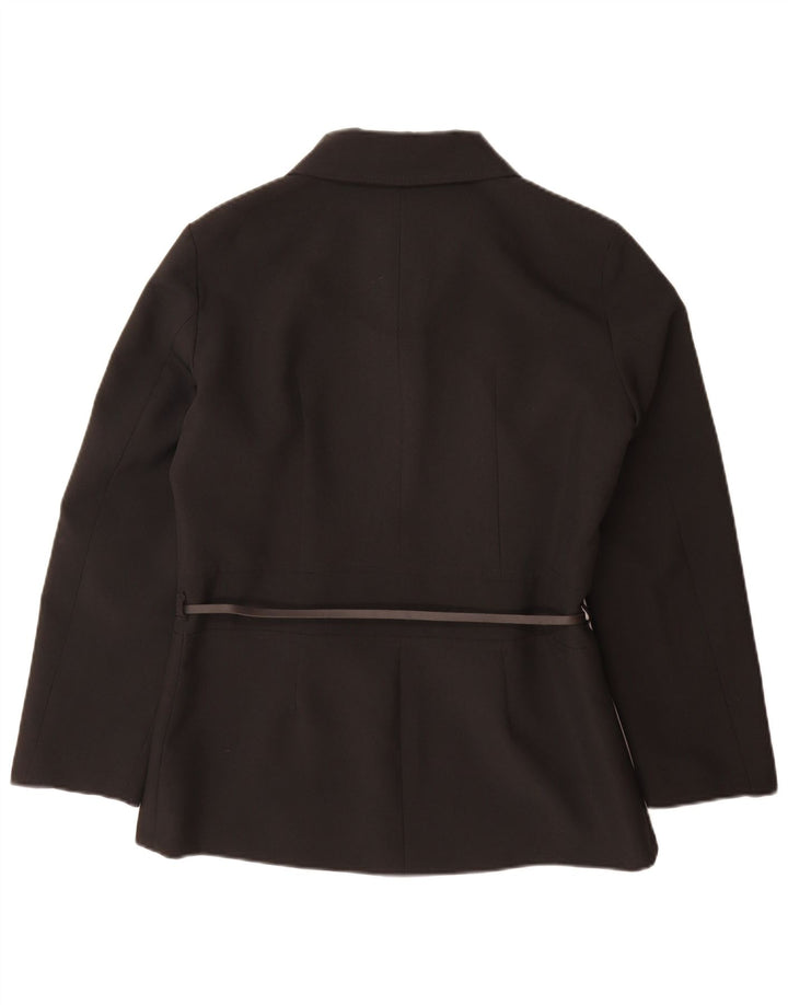 Jaqueta Blazer Feminina Vintage IT 50 XL Preto Poliéster