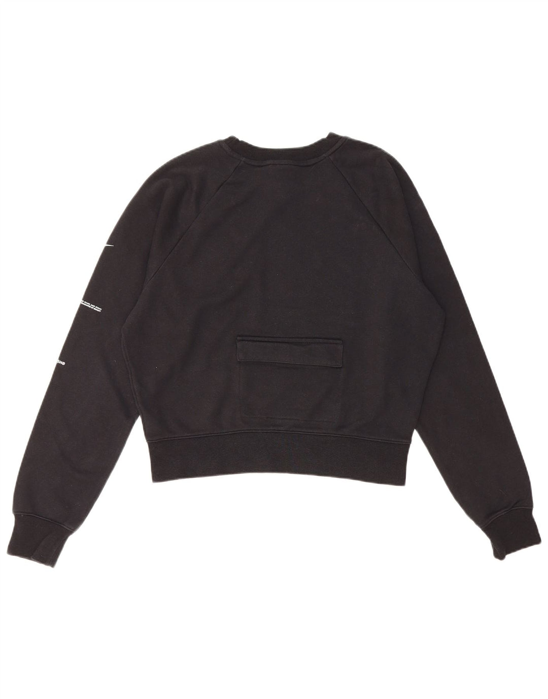 Moletom Nike Swoosh Crop Oversized Jumper UK 10 Pequeno Preto