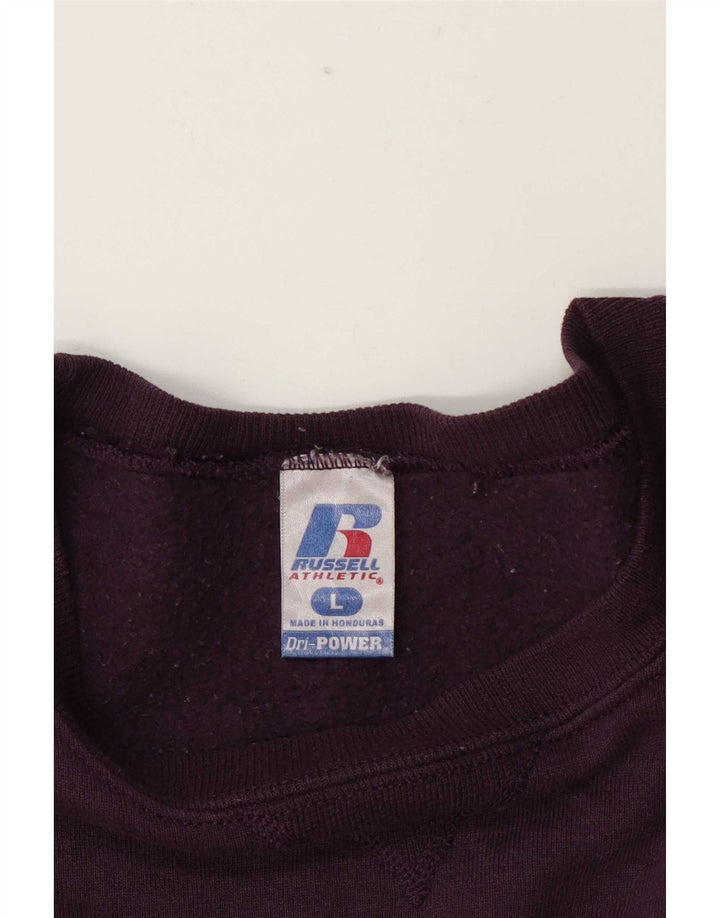 Suéter Russell Athletic masculino Dri-Power grande poliéster cor de vinho