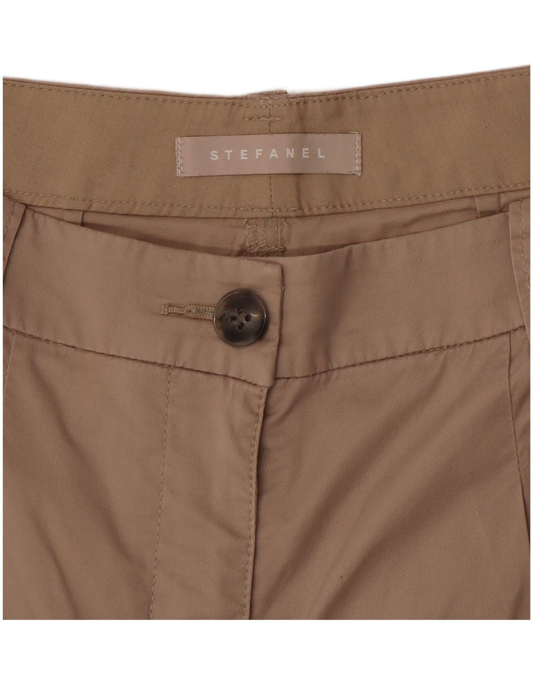 STEFANEL Shorts Chino Feminino Pegged W30 Médio Bege