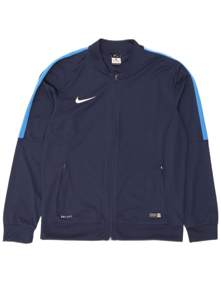 Jaqueta Nike Masculina Dri Fit Tracksuit Grande Bloco Colorido Azul Marinho