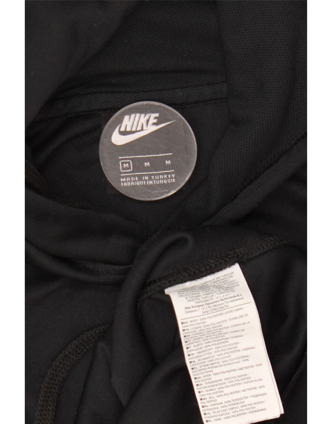Jumper com capuz gráfico masculino Nike médio preto poliéster