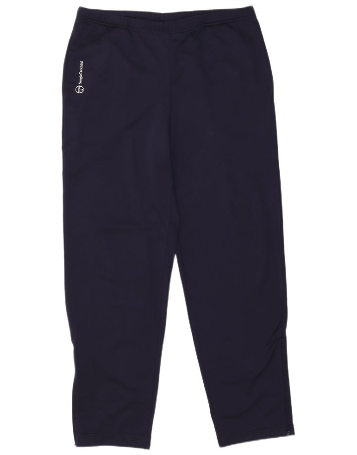 Calça de treino masculina Sergio Tacchini IT 52 XL azul marinho poliéster