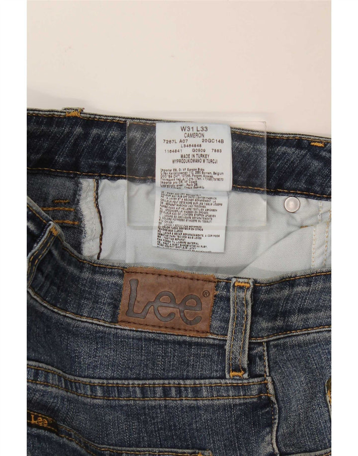 Lee Womens Cameron Straight Jeans W31 L29 Azul Algodão