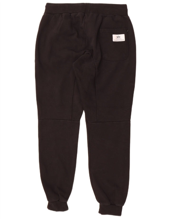 Alpha Industries Calça esportiva masculina gráfica joggers médio preto