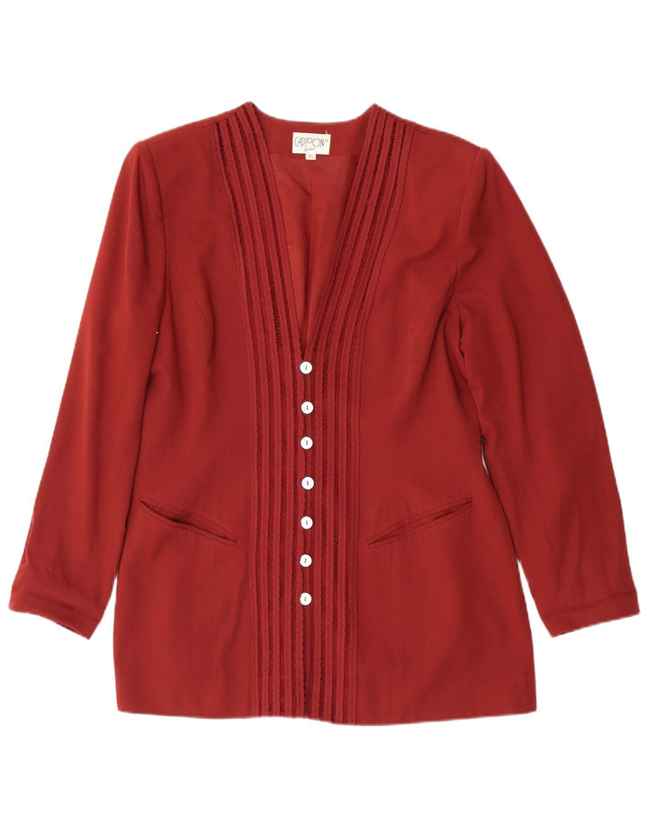 Jaqueta blazer feminina de 7 botões CARTOON IT 42 viscose vermelha média